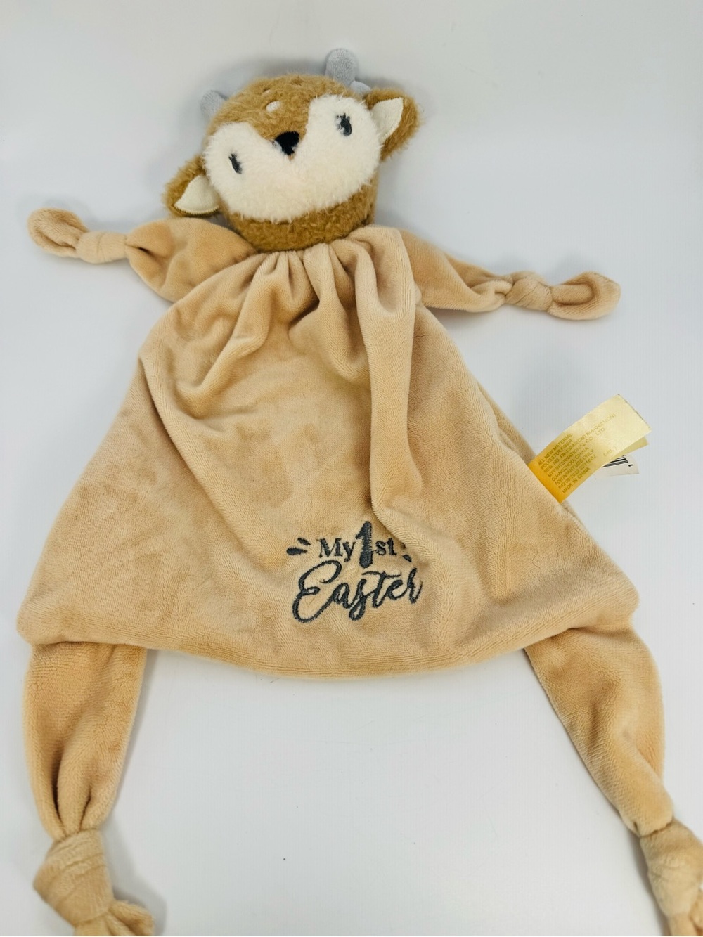MTY INTERNATIONAL FAWN DEER MY 1ST EASTER RATTLE LOVEY PLUSH SECURITY BLANKET